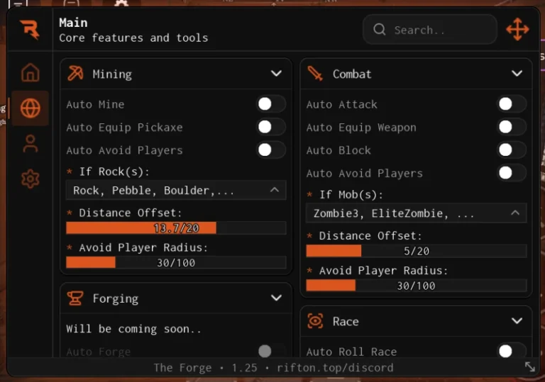 Rift Hub Script The Forge [No Key] Auto Attack & Mine